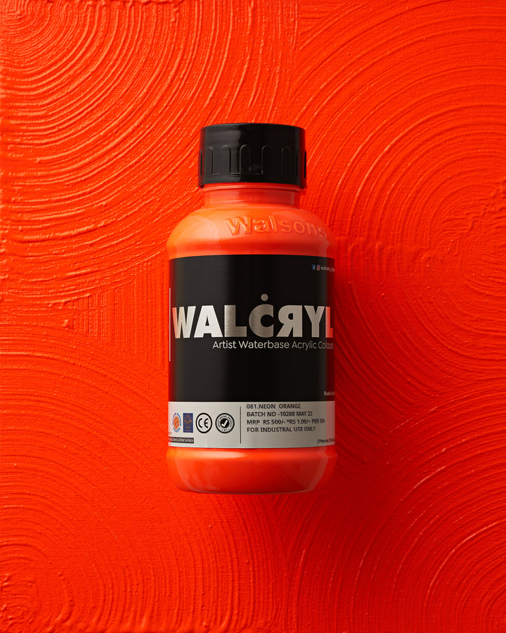 081 Neon Orange  - WALCRYL Artist Waterbase Acrylic Colours