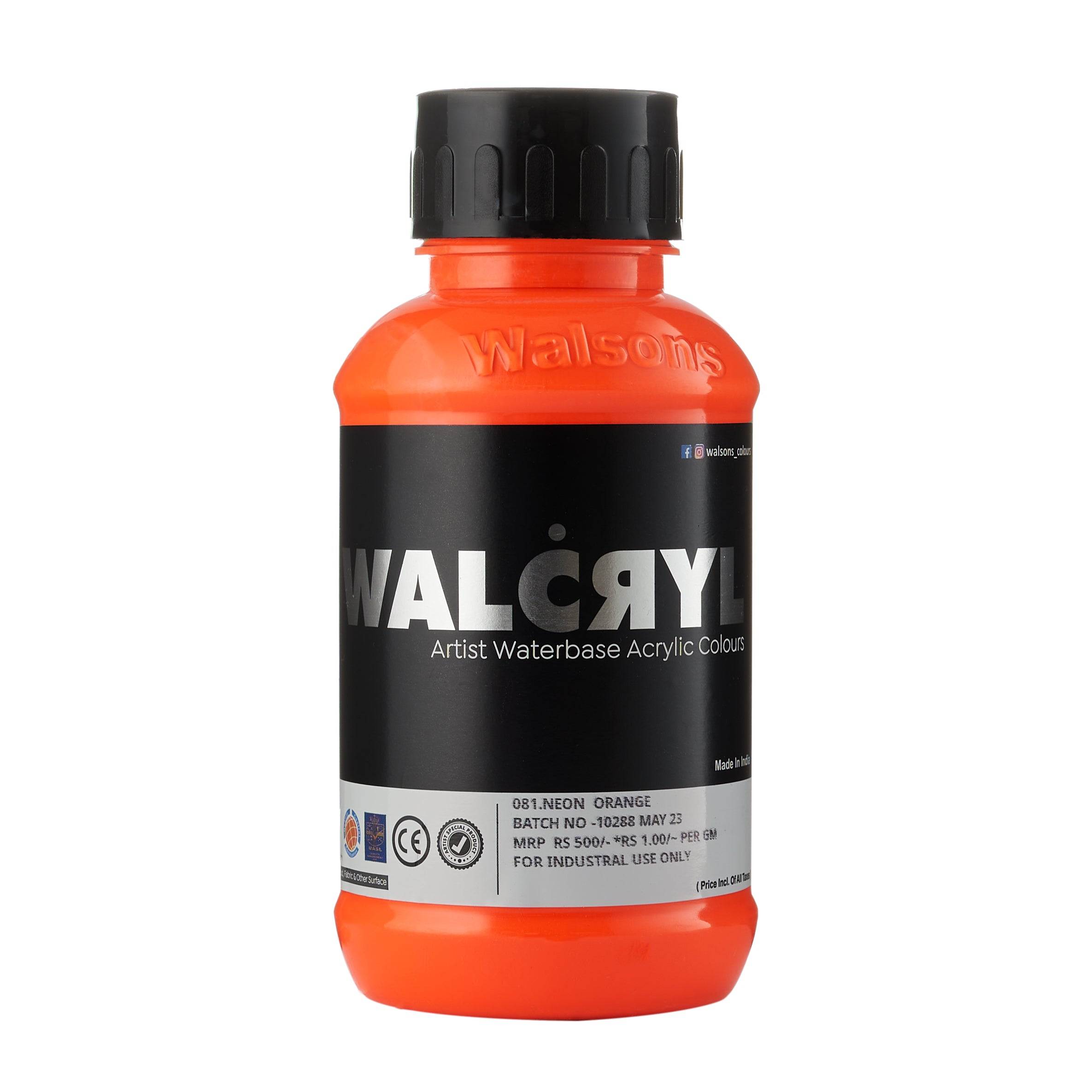 081 Neon Orange  - WALCRYL Artist Waterbase Acrylic Colours