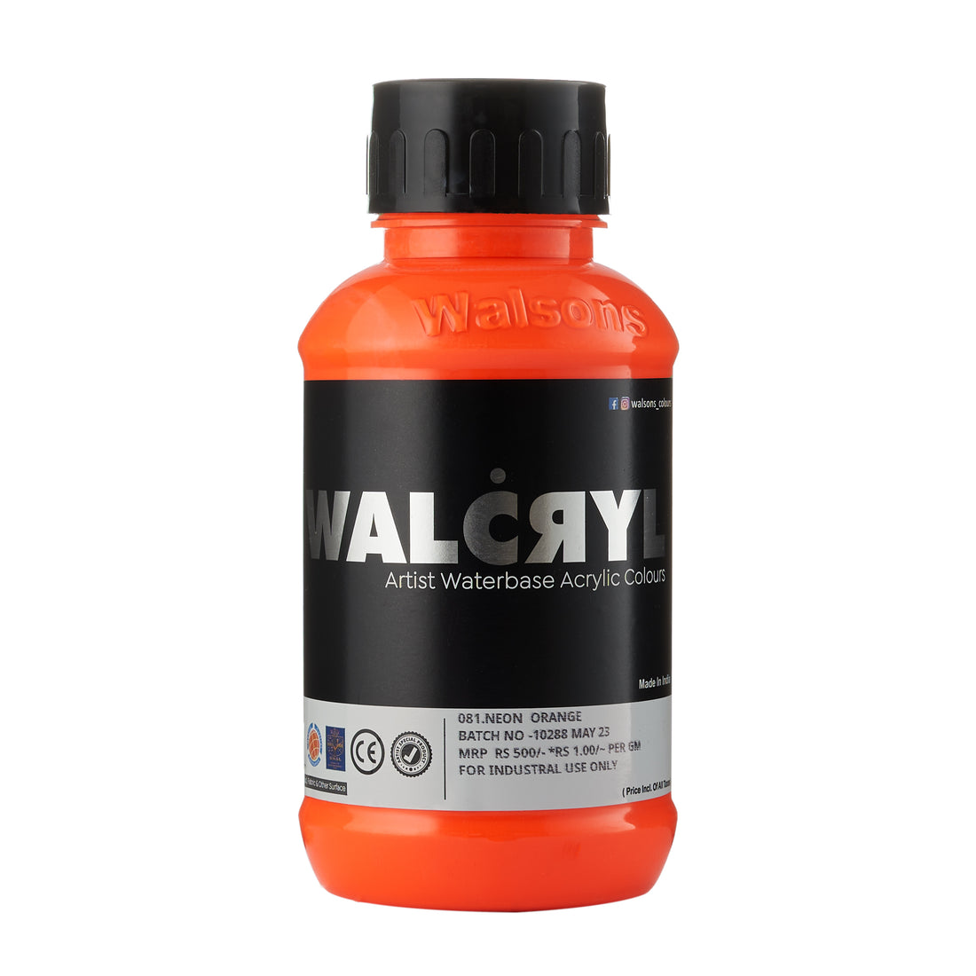 081 Neon Orange  - WALCRYL Artist Waterbase Acrylic Colours