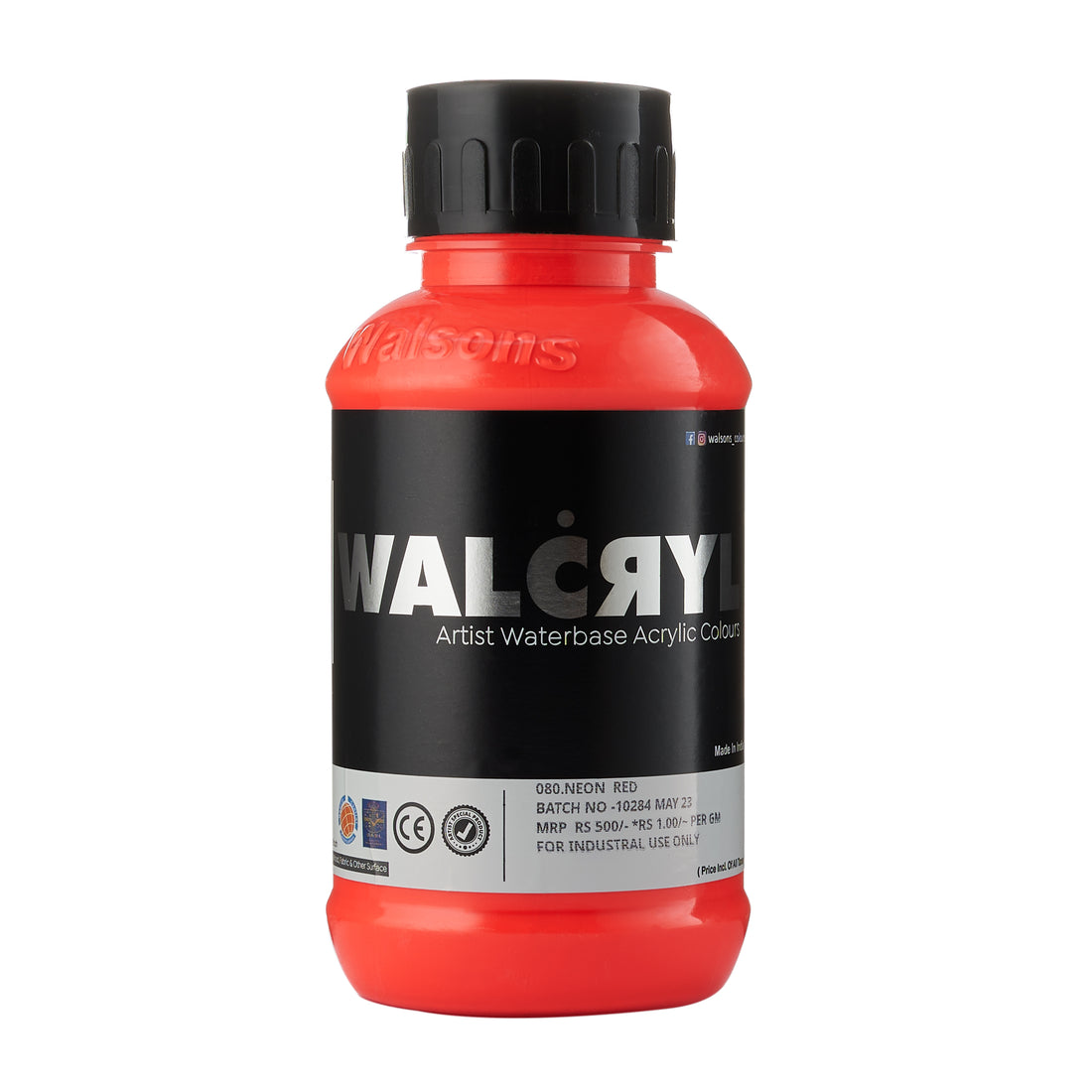 080 Neon Red  - WALCRYL Artist Waterbase Acrylic Colours