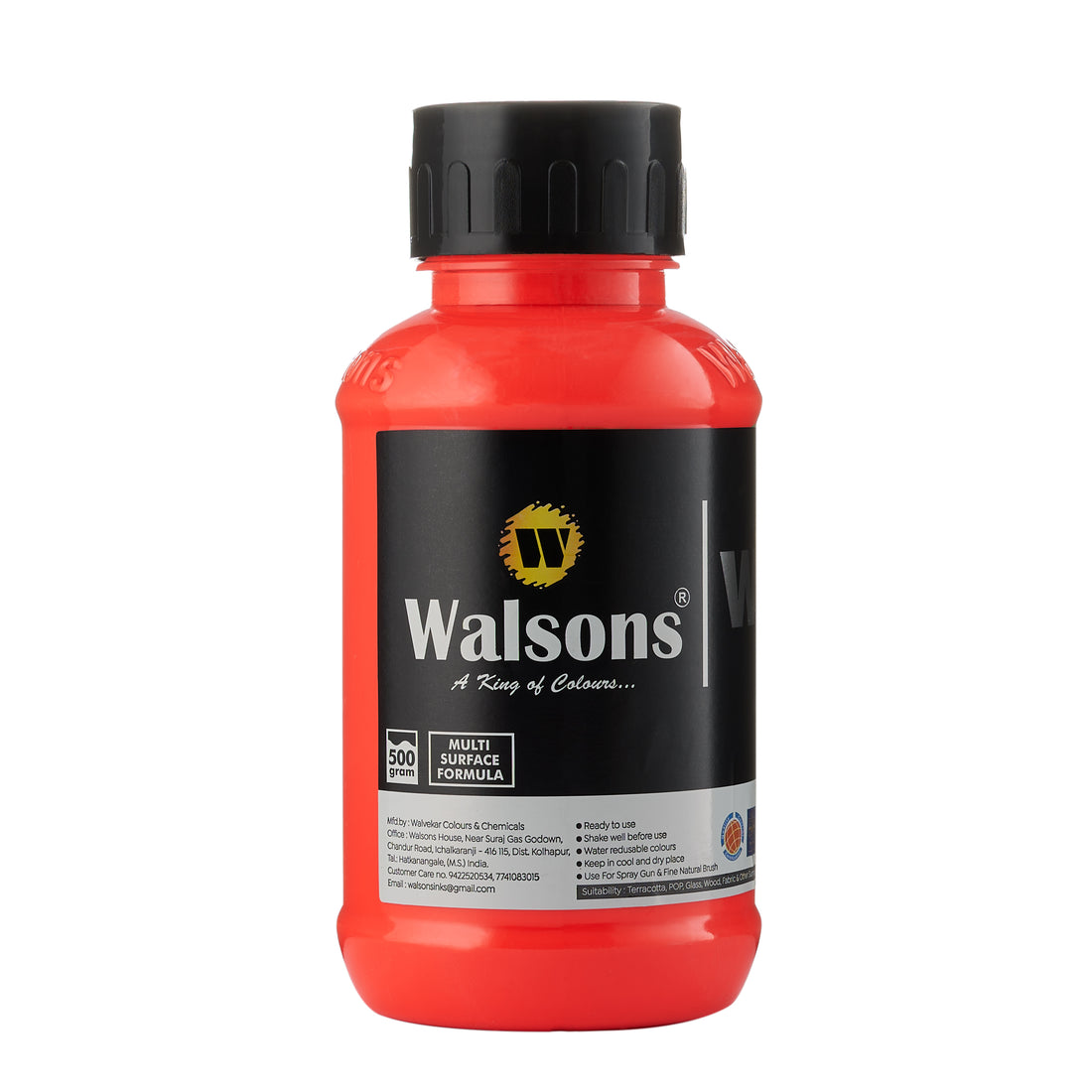 080 Neon Red  - WALCRYL Artist Waterbase Acrylic Colours