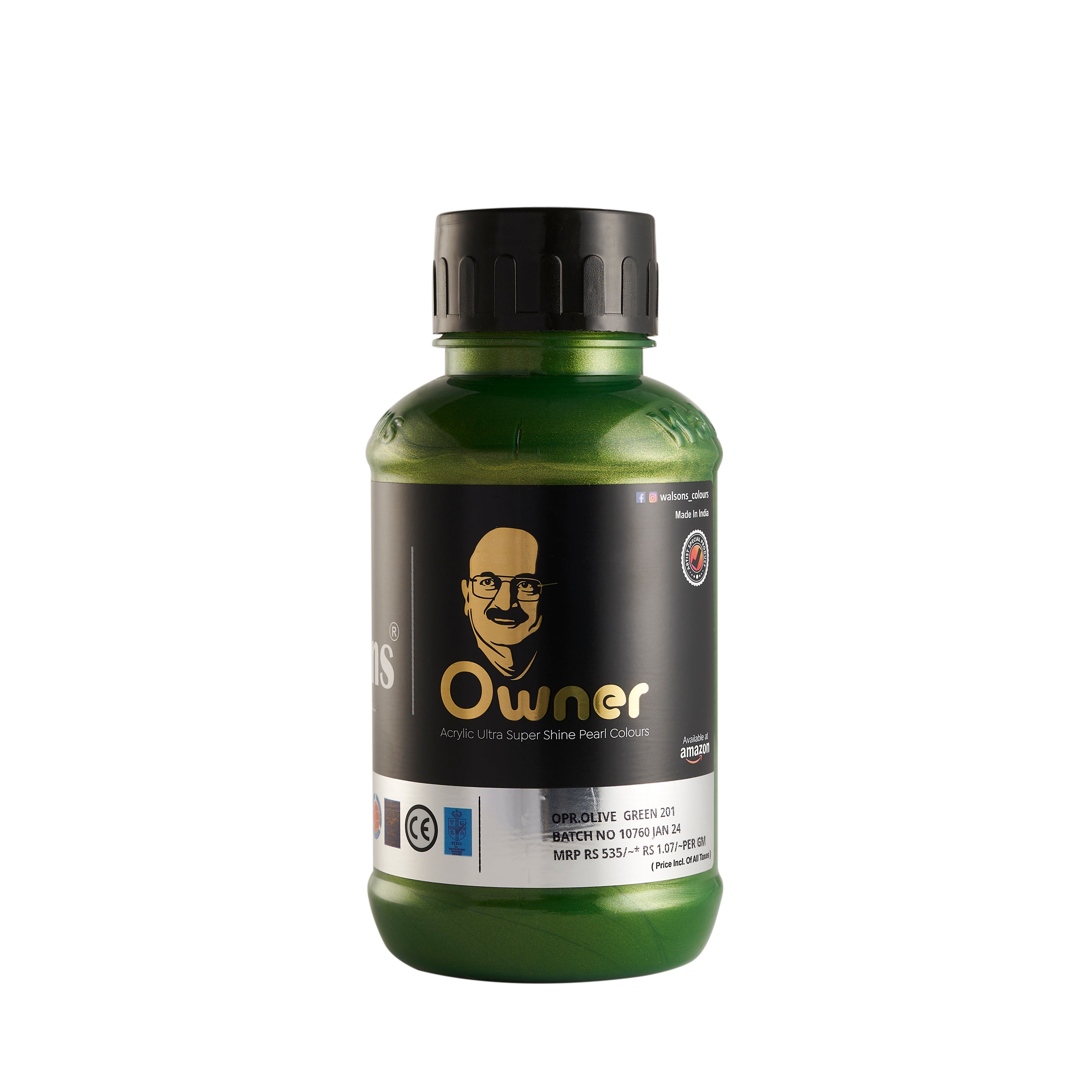 OPR. Olive Green - 201 - Owner Acrylic Ultra Super Shine Pear Colours